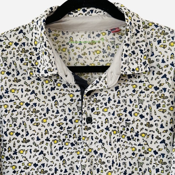 Hawke & Co Other - Hawke & Co Performance Golf Polo Shirt Mens XL Southern‎ AOP BBQ Print Stretch